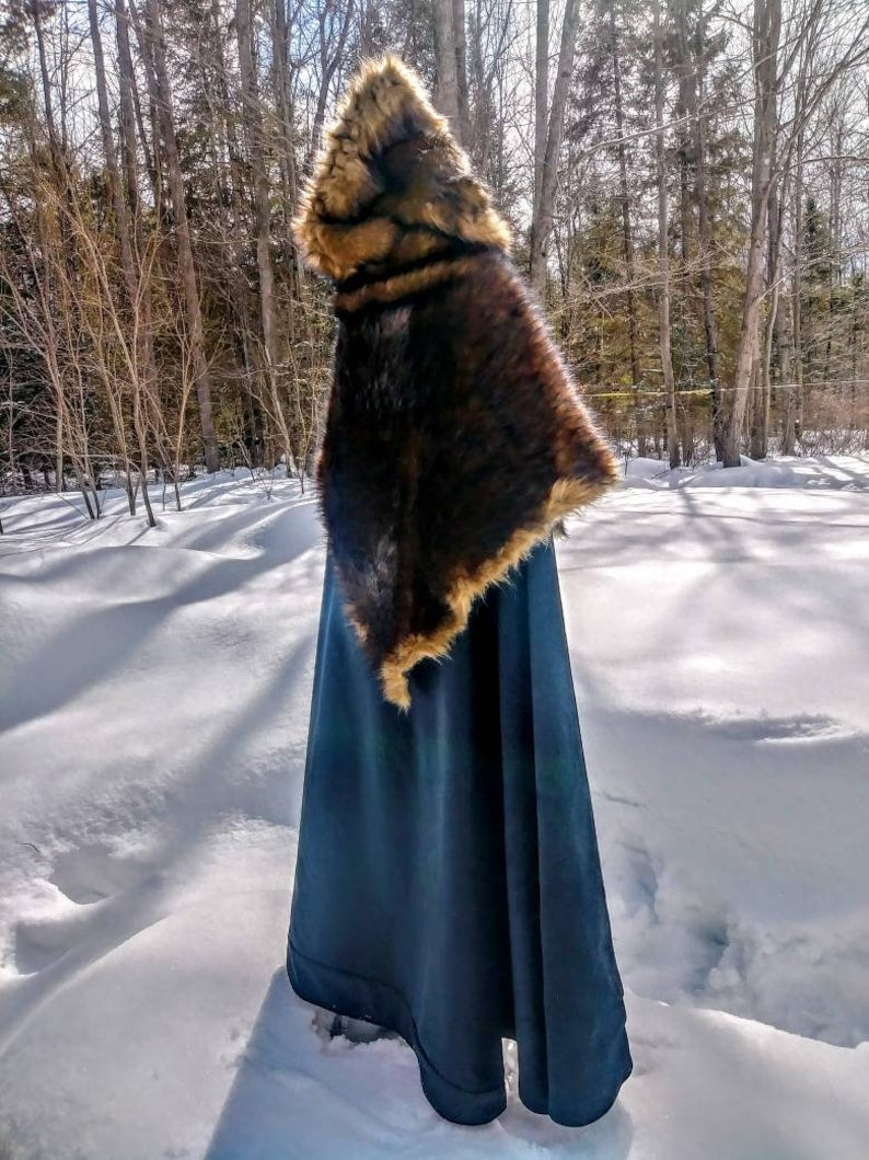 Faux Fox Fur Cloak & Mantle