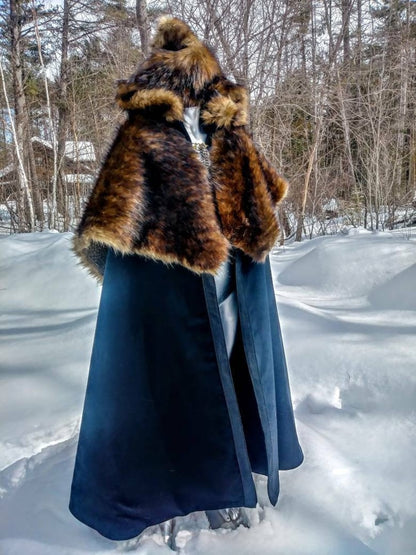 Faux Fox Fur Cloak & Mantle