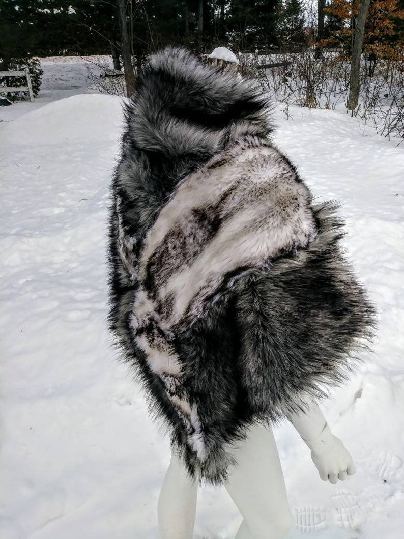 Faux Fur Wolf Shrug/Capelet
